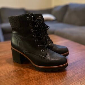 Black Leather Ankle Boots